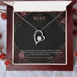 To My Wife Onyx and Rose Gold Necklace – Forever Love Gift