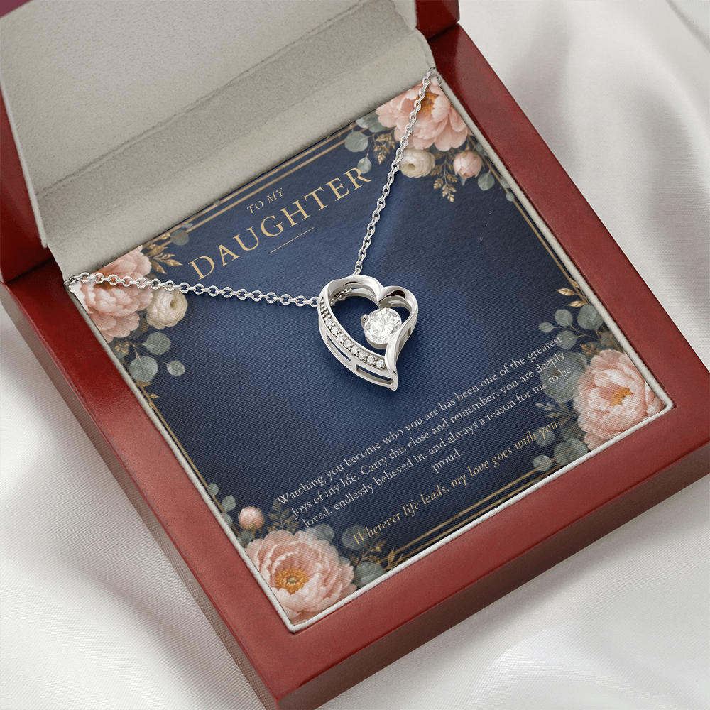 To My Daughter Forever Love Necklace