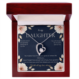 To My Daughter Forever Love Necklace, Heart Pendant Gift from Mom or Dad