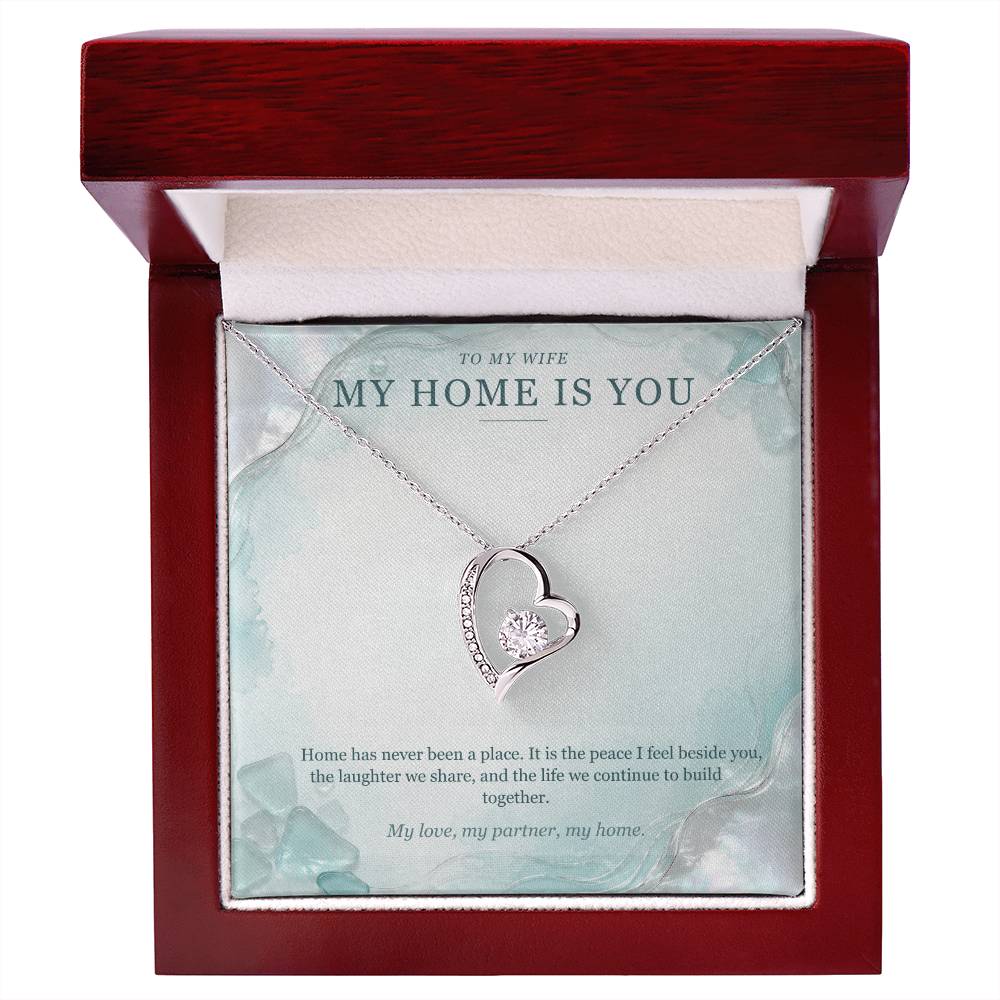 To My Wife Sea Glass Pearl Necklace – Forever Love Gift