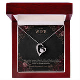 To My Wife Onyx and Rose Gold Necklace – Forever Love Gift