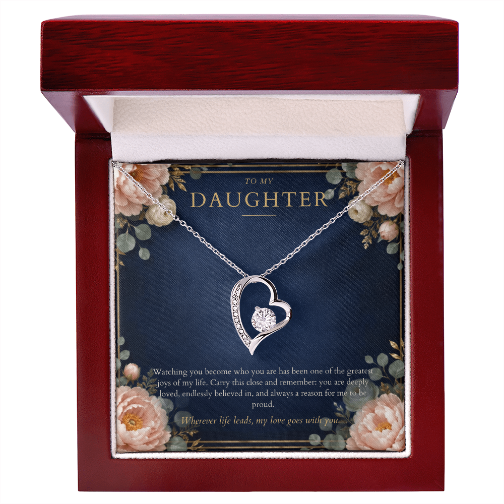 To My Daughter Forever Love Necklace