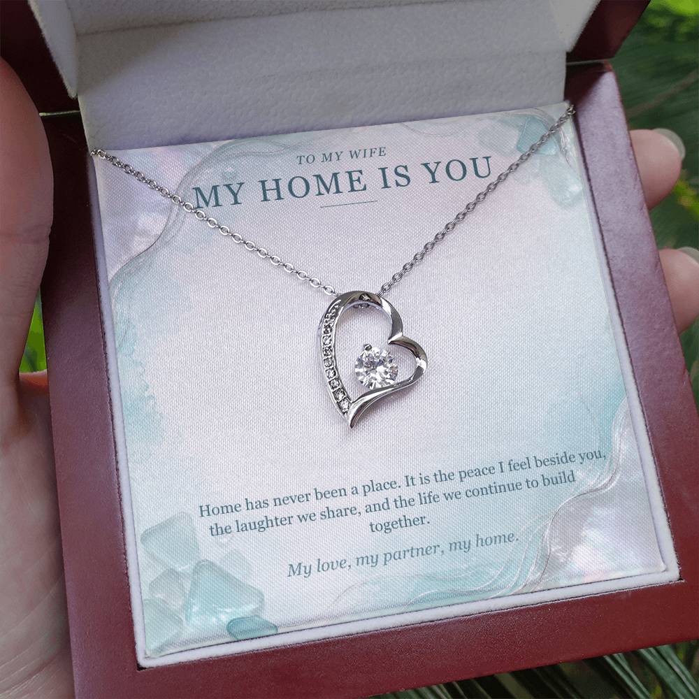To My Wife Sea Glass Pearl Necklace – Forever Love Gift