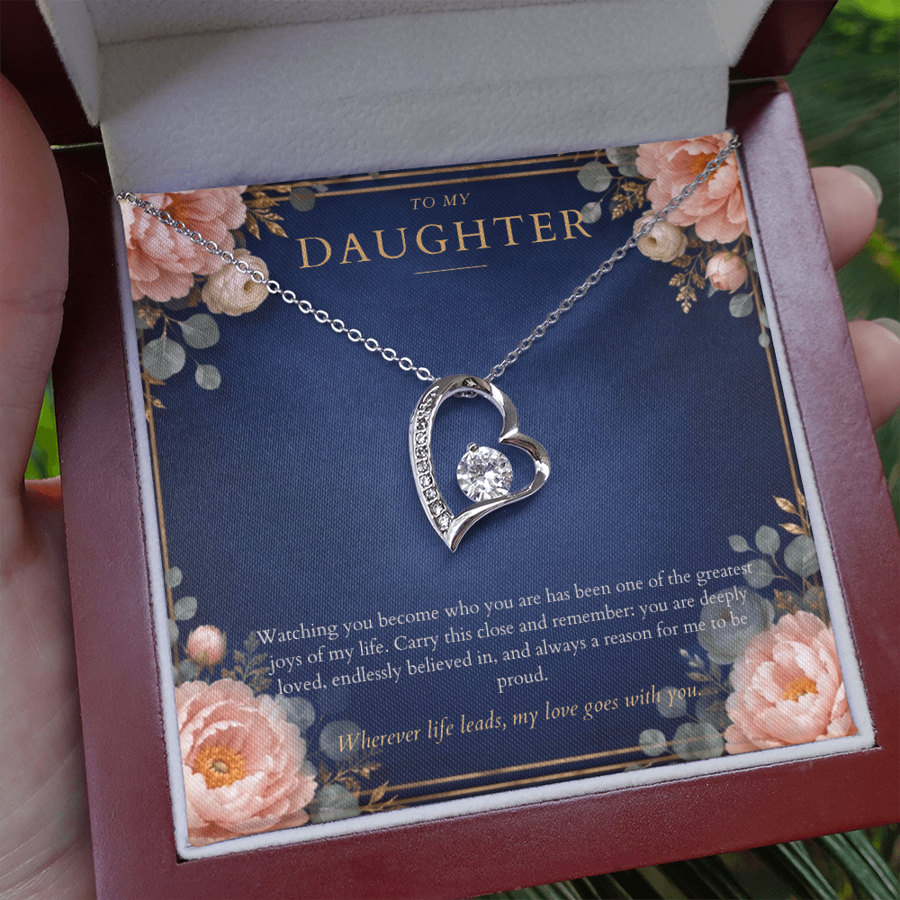 To My Daughter Forever Love Necklace
