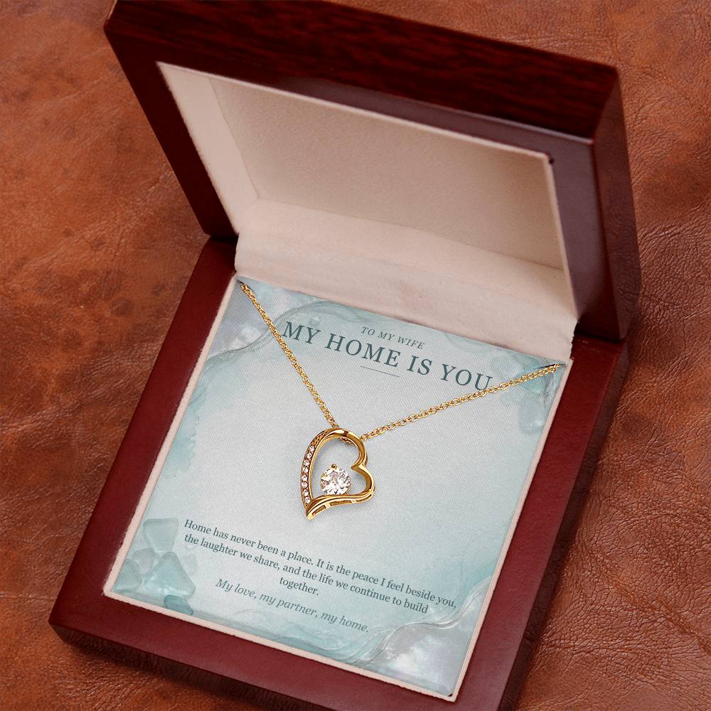 To My Wife Sea Glass Pearl Necklace – Forever Love Gift