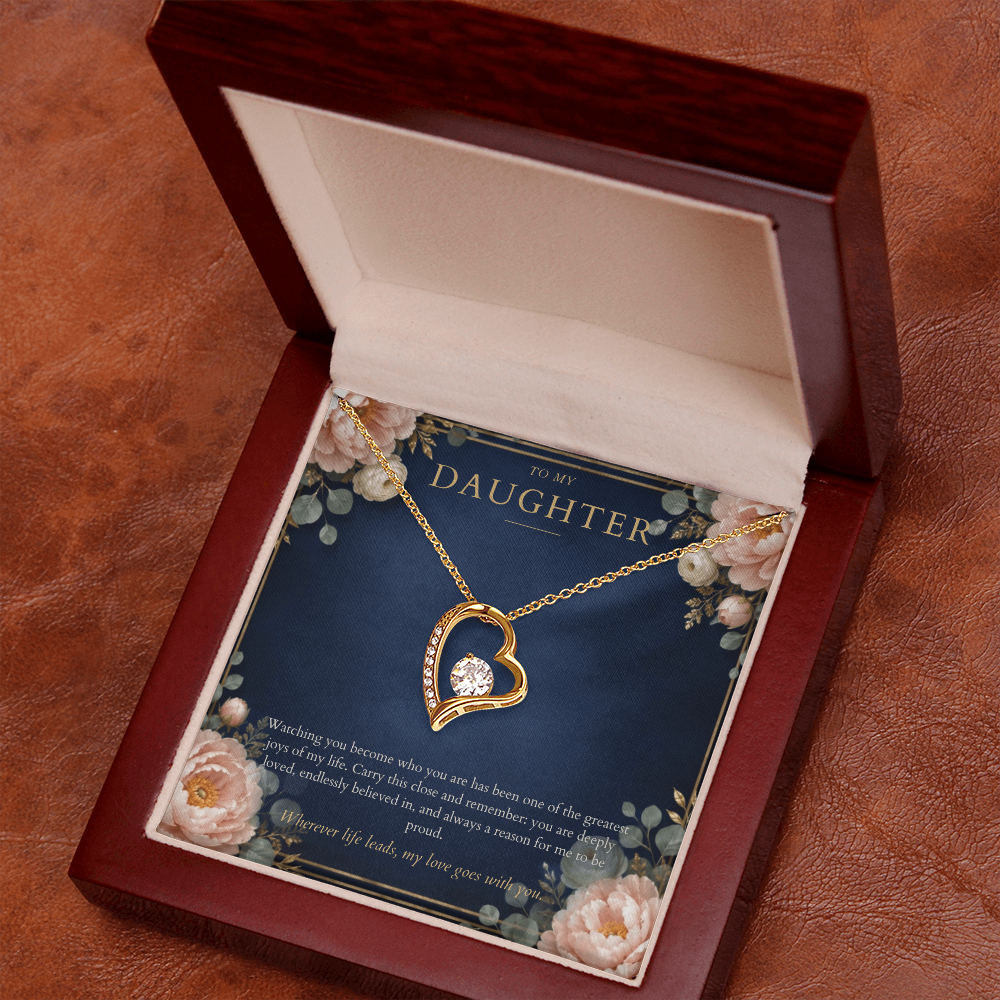To My Daughter Forever Love Necklace