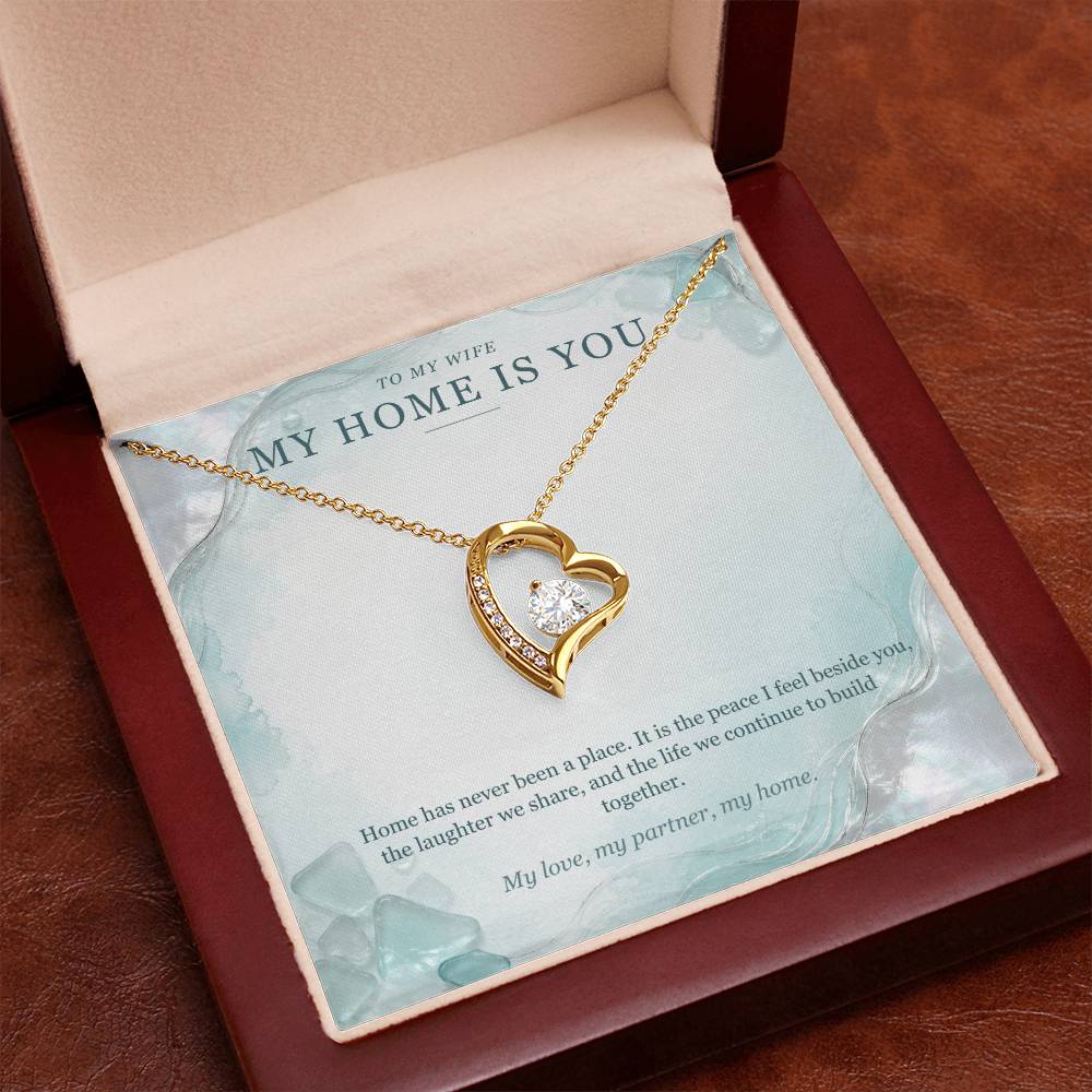 To My Wife Sea Glass Pearl Necklace – Forever Love Gift