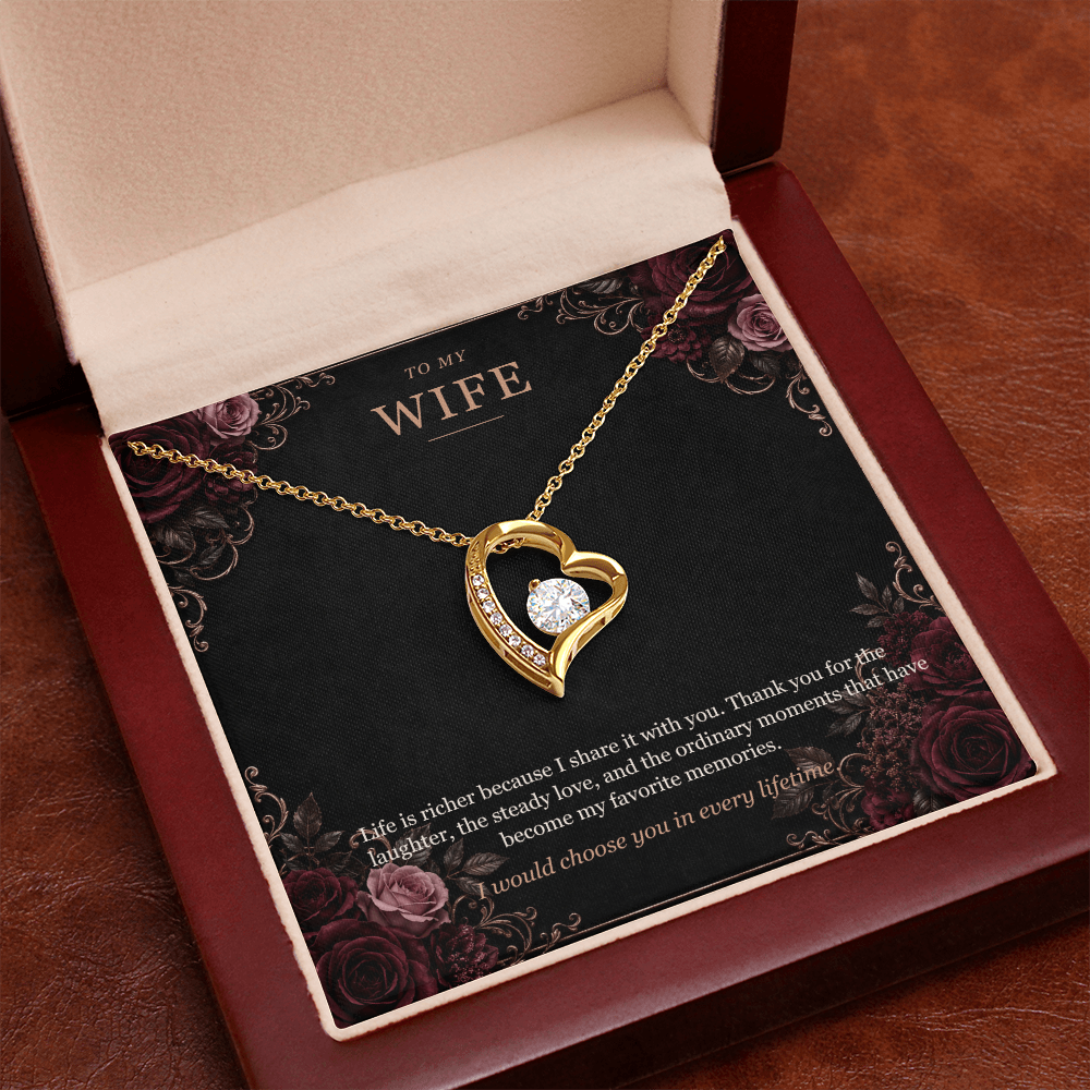 To My Wife Forever Love Necklace