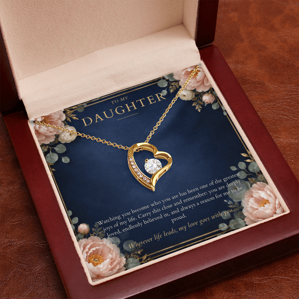 To My Daughter Forever Love Necklace