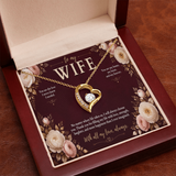 To My Wife Forever Love Necklace – Romantic Heart Pendant Gift