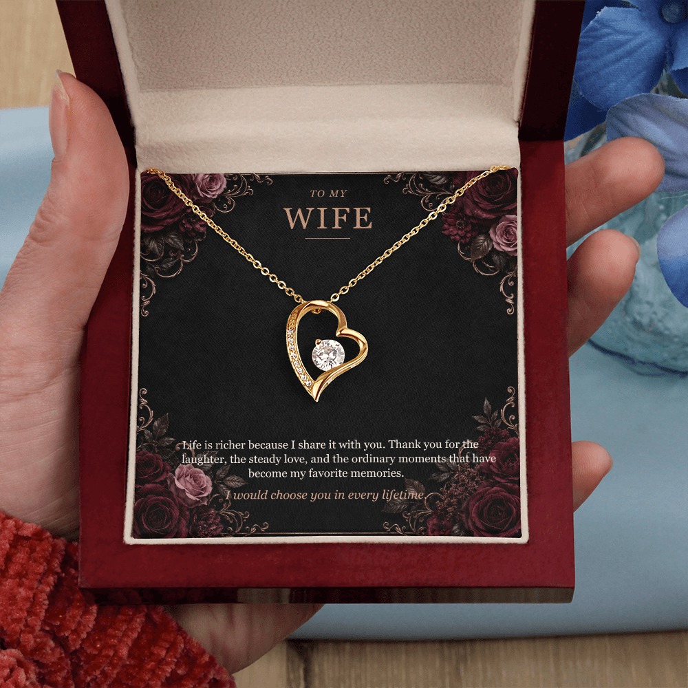 To My Wife Forever Love Necklace
