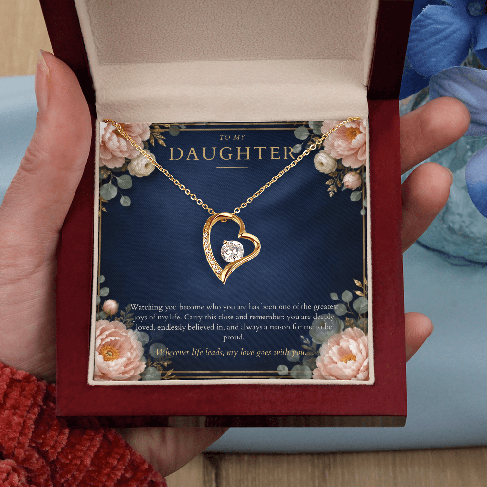To My Daughter Forever Love Necklace