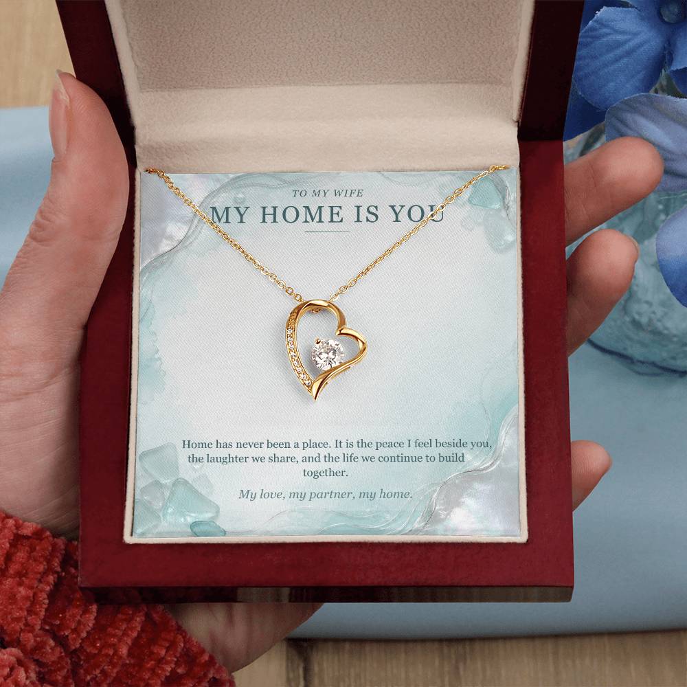 To My Wife Sea Glass Pearl Necklace – Forever Love Gift