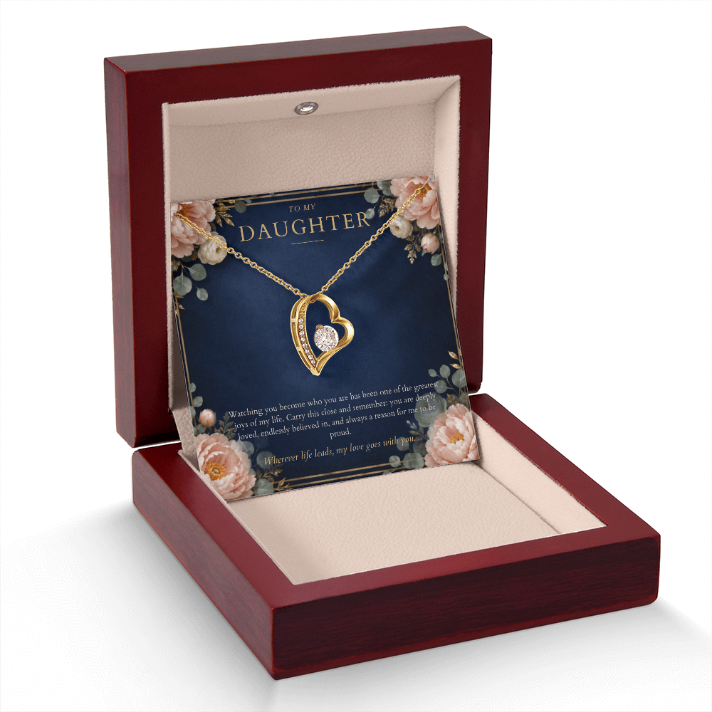 To My Daughter Forever Love Necklace