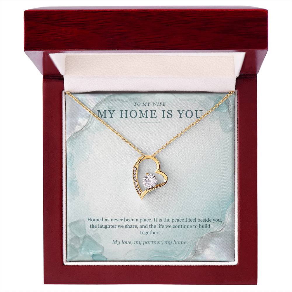 To My Wife Sea Glass Pearl Necklace – Forever Love Gift