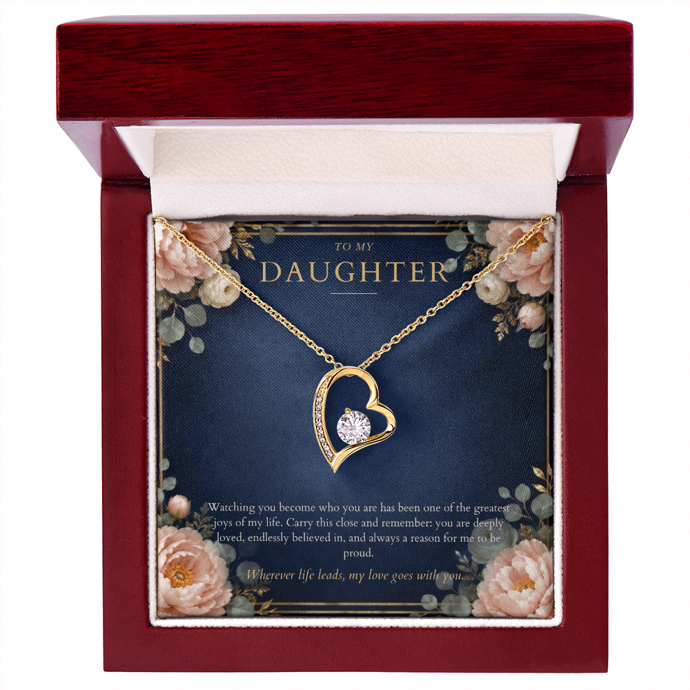 To My Daughter Forever Love Necklace