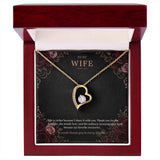 To My Wife Onyx and Rose Gold Necklace – Forever Love Gift