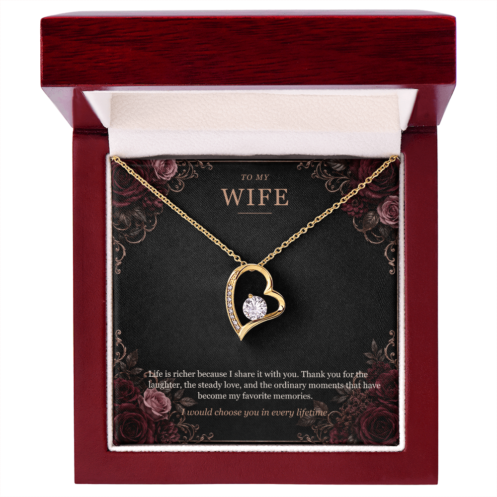 To My Wife Forever Love Necklace