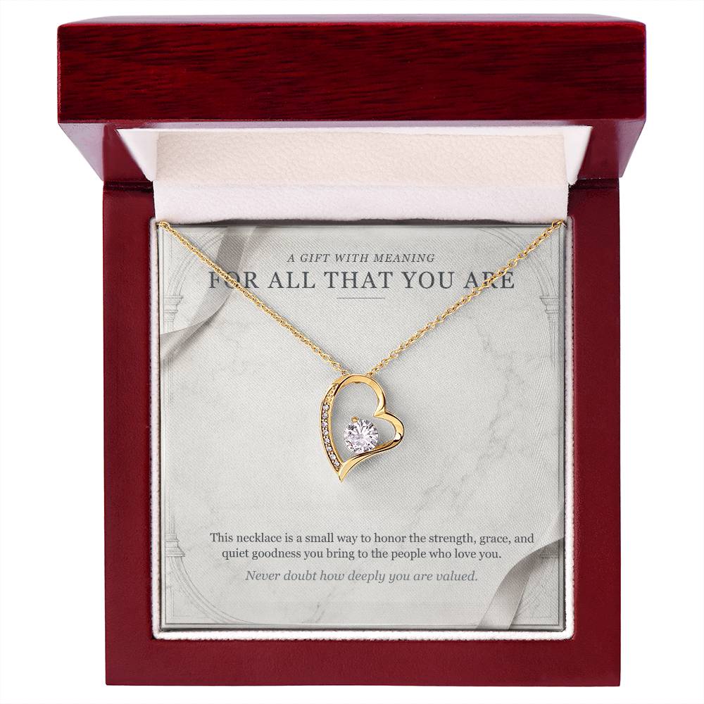 Carrara and Platinum Forever Love Necklace – Appreciation Gift