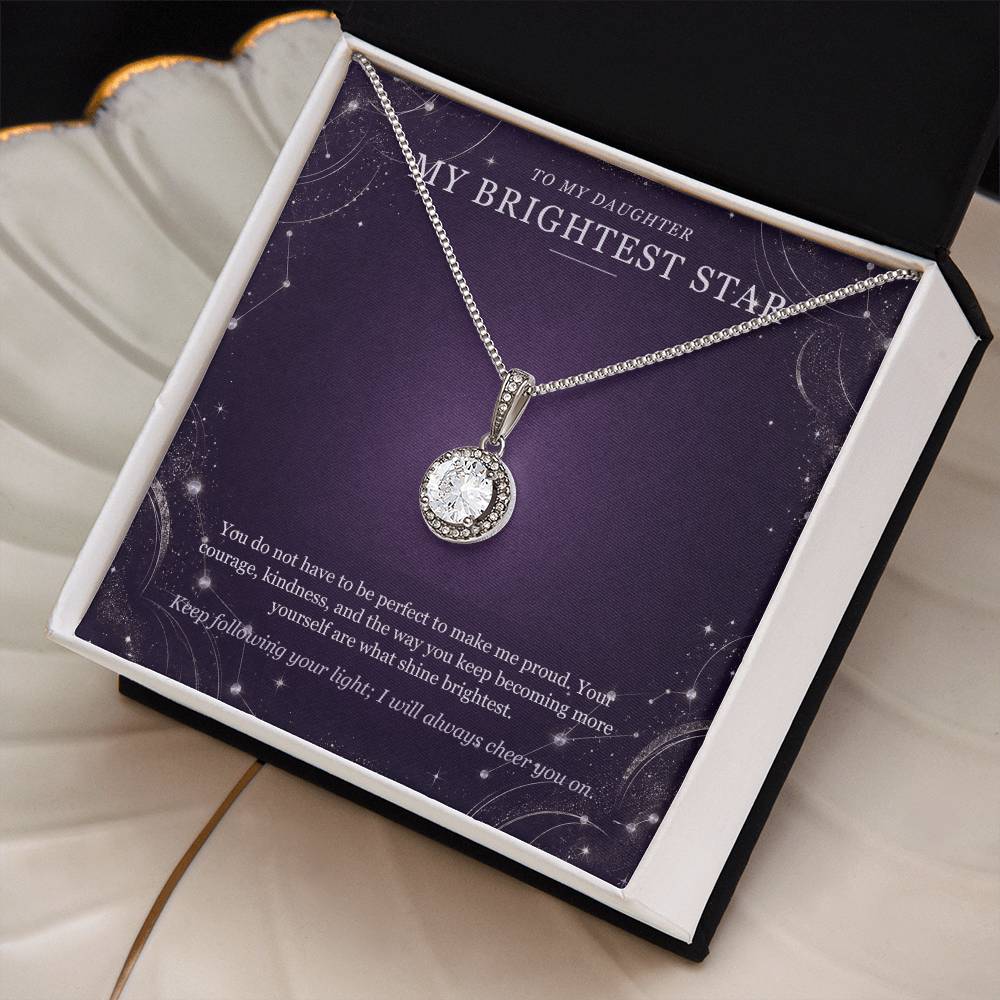 To My Daughter Eternal Hope Necklace – My Brightest Star Gift