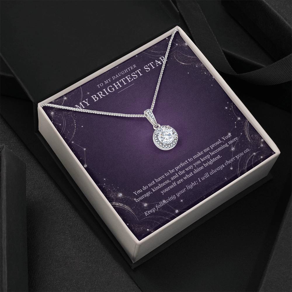 To My Daughter Eternal Hope Necklace – My Brightest Star Gift