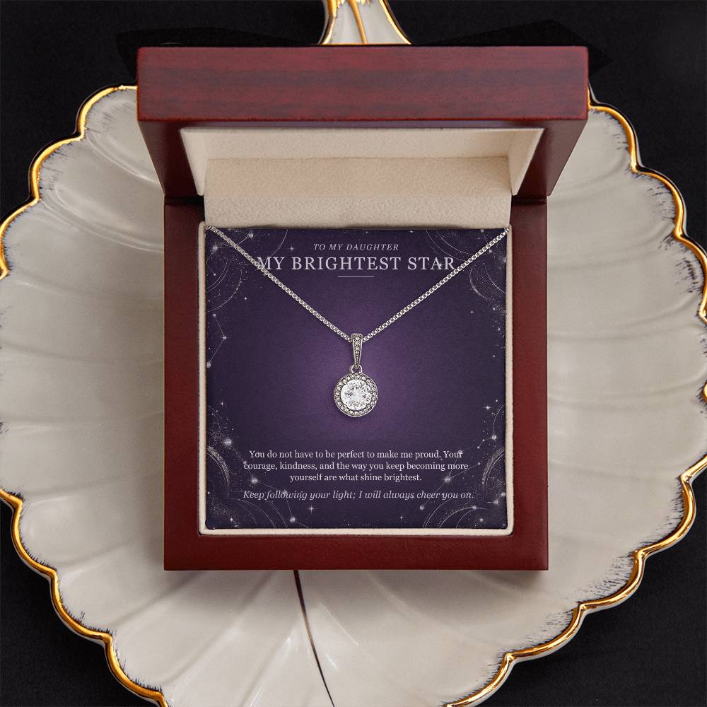 To My Daughter Eternal Hope Necklace – My Brightest Star Gift