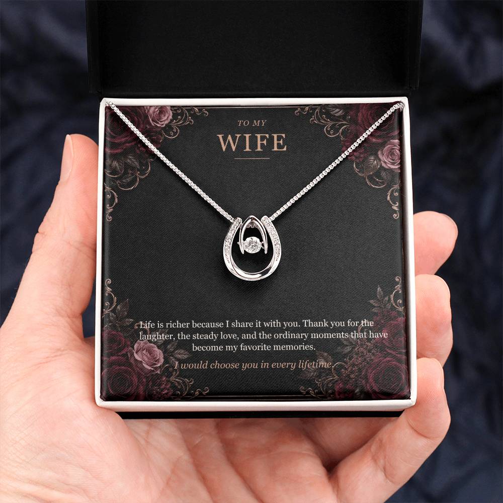 To My Wife Lucky In Love Necklace