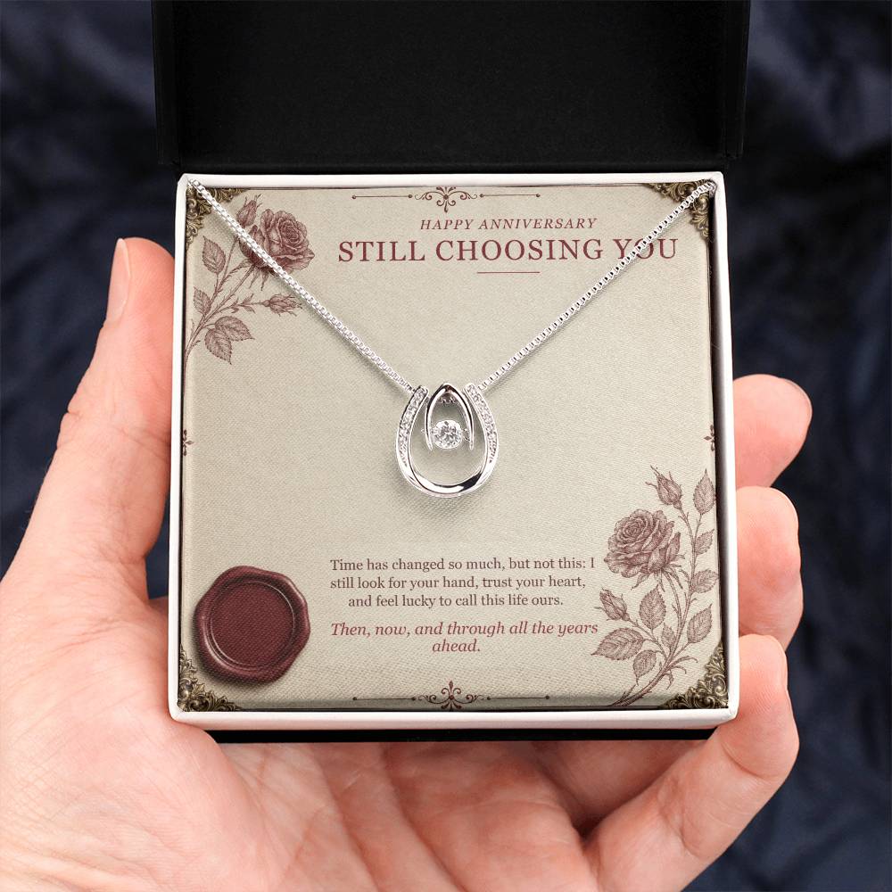Happy Anniversary Lucky In Love Necklace – Still Choosing You