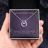 To My Daughter Lucky In Love Necklace – My Brightest Star