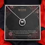 To My Wife Lucky In Love Necklace