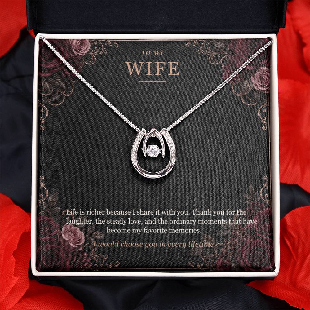 To My Wife Lucky In Love Necklace