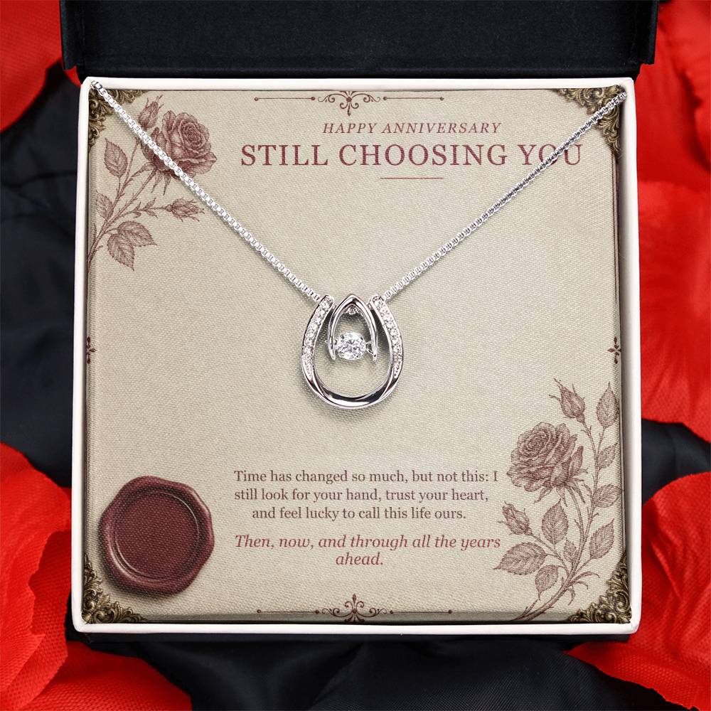 Happy Anniversary Lucky In Love Necklace – Still Choosing You