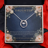 To My Daughter Lucky In Love Necklace