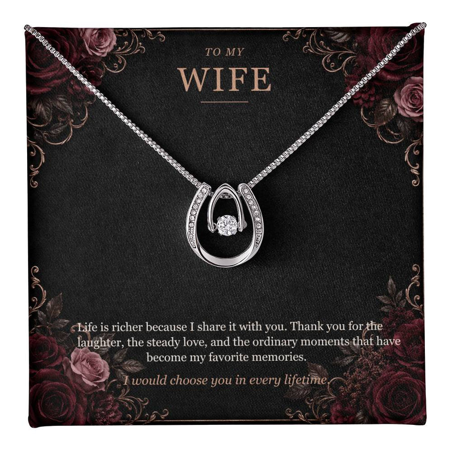 To My Wife Lucky In Love Necklace