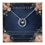 To My Daughter Lucky In Love Necklace