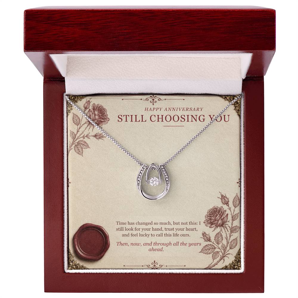 Happy Anniversary Lucky In Love Necklace – Still Choosing You