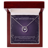To My Daughter Lucky In Love Necklace – My Brightest Star