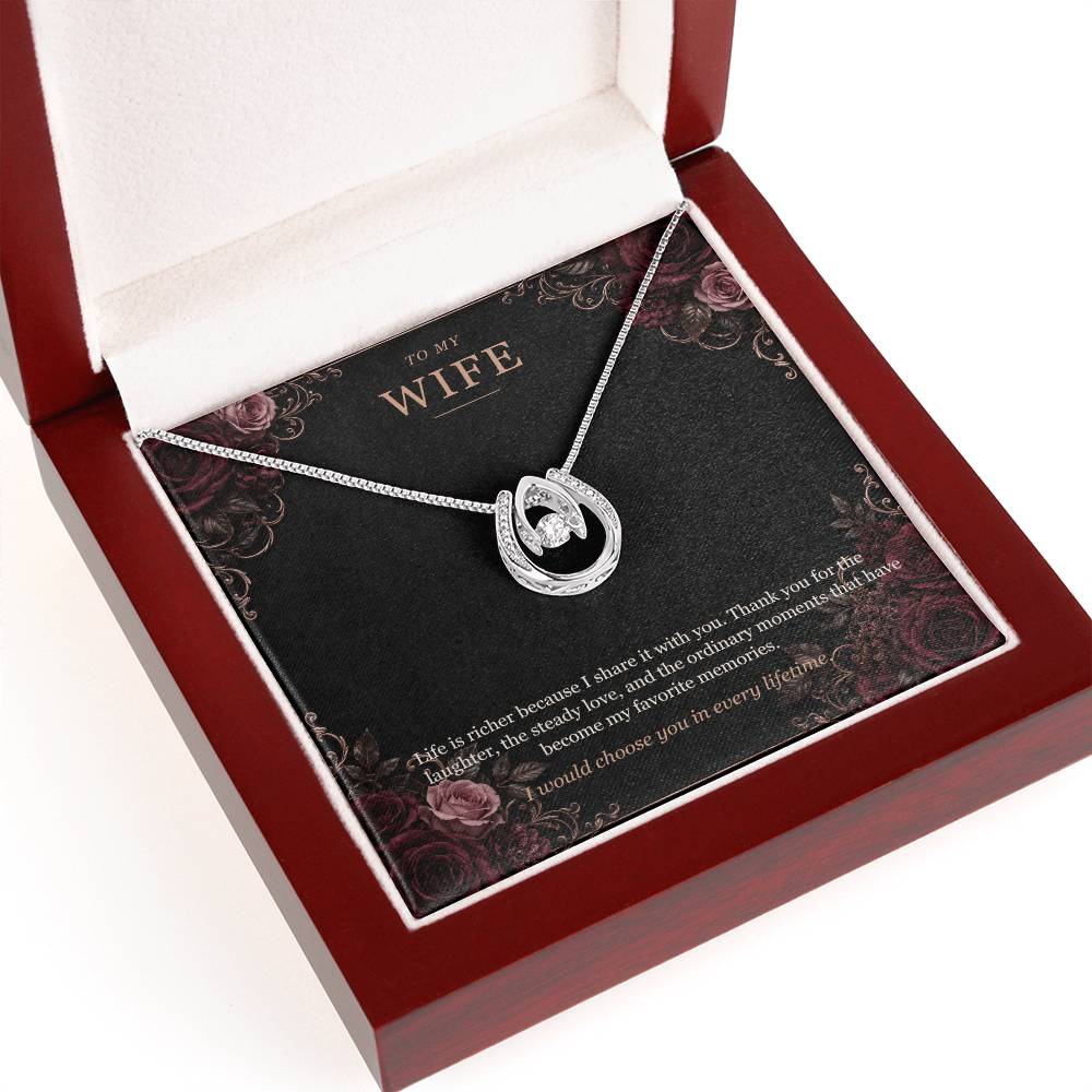 To My Wife Lucky In Love Necklace