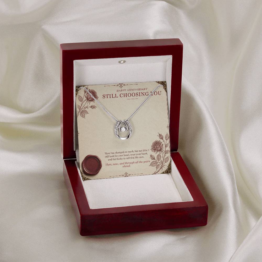 Happy Anniversary Lucky In Love Necklace – Still Choosing You
