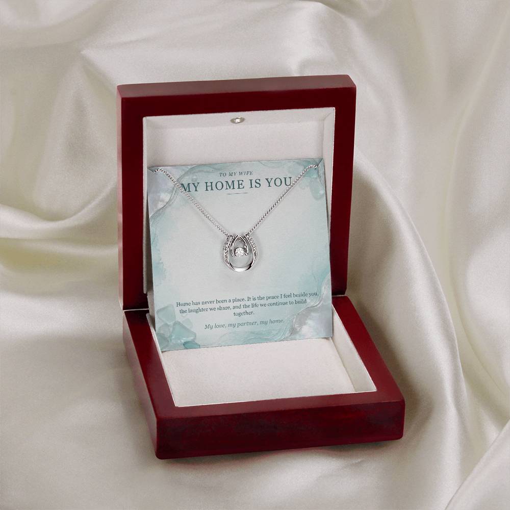 To My Wife Lucky In Love Necklace – My Home Is You