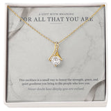 Carrara and Platinum Forever Love Necklace – For All That You Are Gift