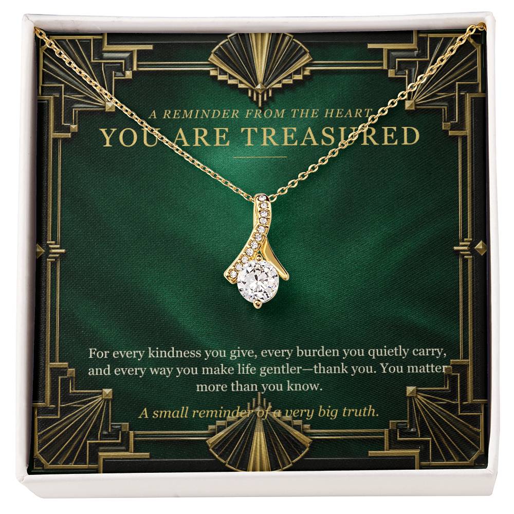 Emerald Art Deco Forever Love Necklace – You Are Treasured Gift