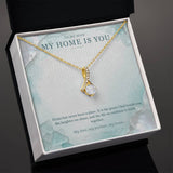 To My Wife Sea Glass Pearl Necklace – My Home Is You Gift