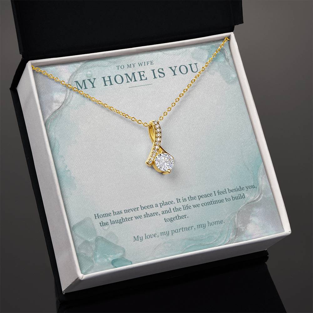 To My Wife Sea Glass Pearl Necklace – My Home Is You Gift