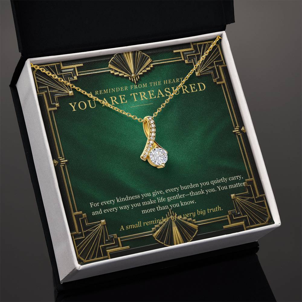 Emerald Art Deco Forever Love Necklace – You Are Treasured Gift