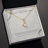 Carrara and Platinum Forever Love Necklace – For All That You Are Gift