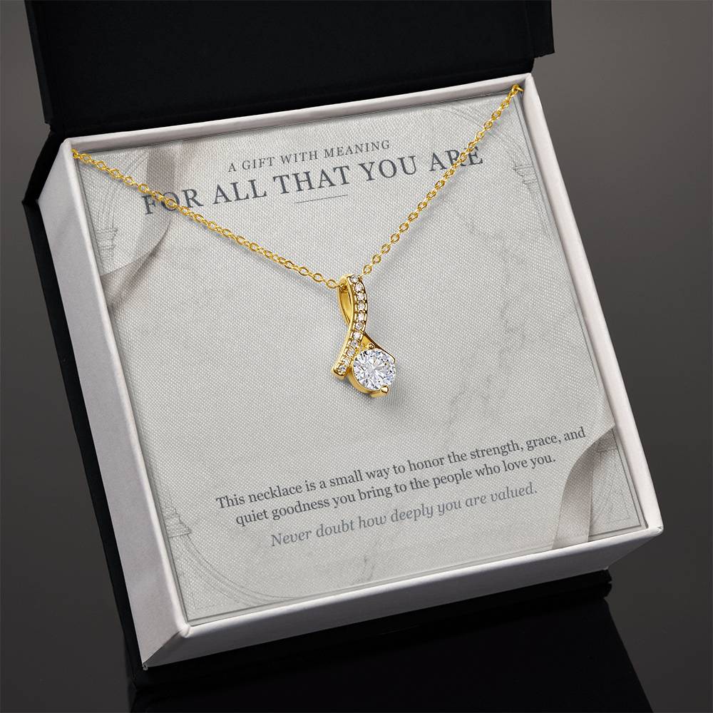 Carrara and Platinum Forever Love Necklace – For All That You Are Gift