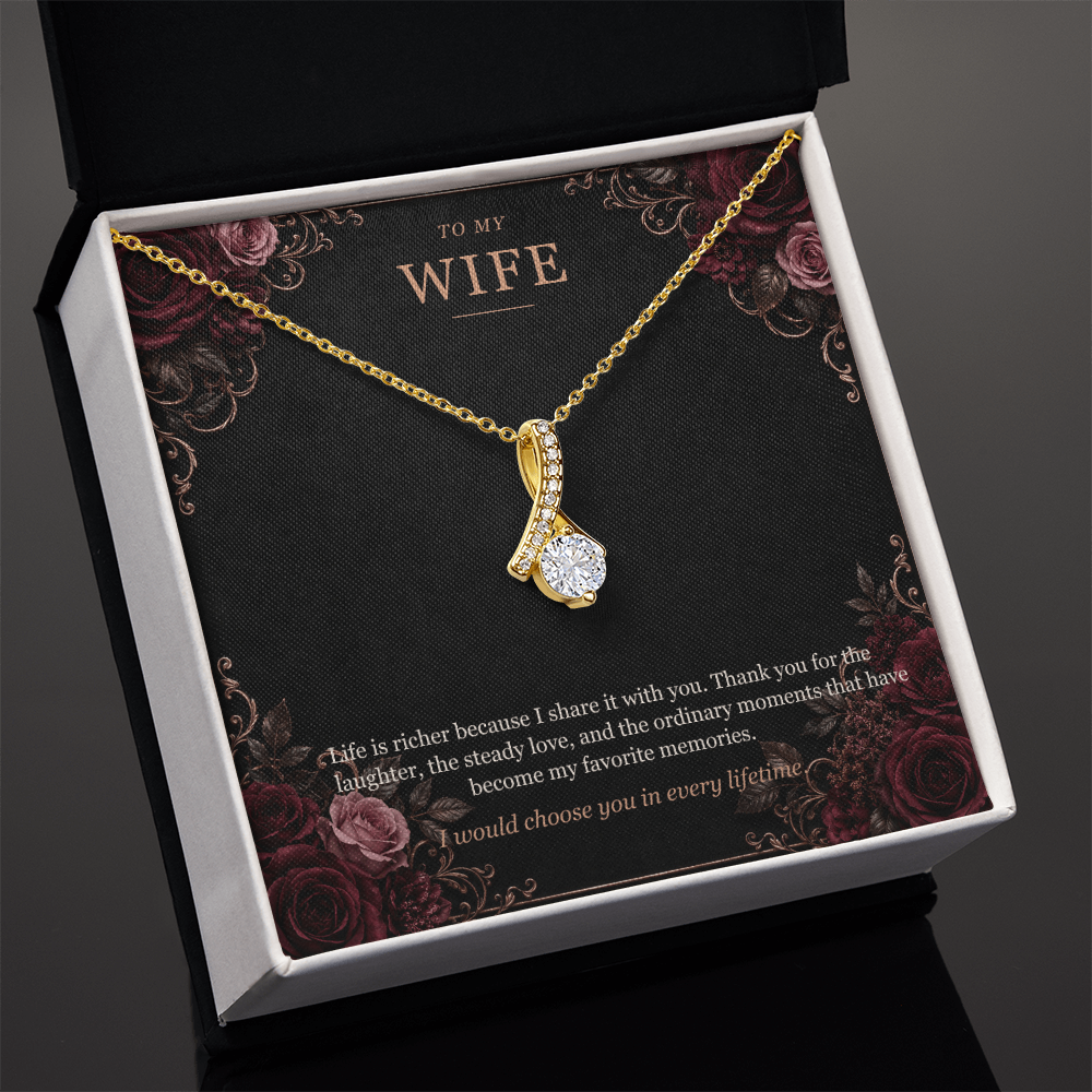 To My Wife Alluring Beauty Necklace