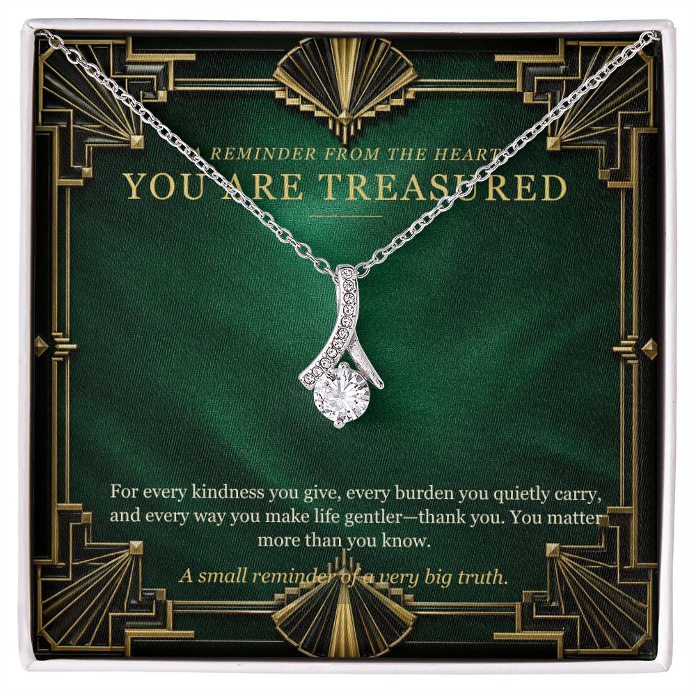 Emerald Art Deco Forever Love Necklace – You Are Treasured Gift