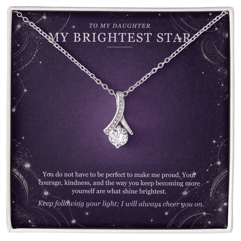 To My Daughter Moonstone Constellation Necklace – My Brightest Star Gift